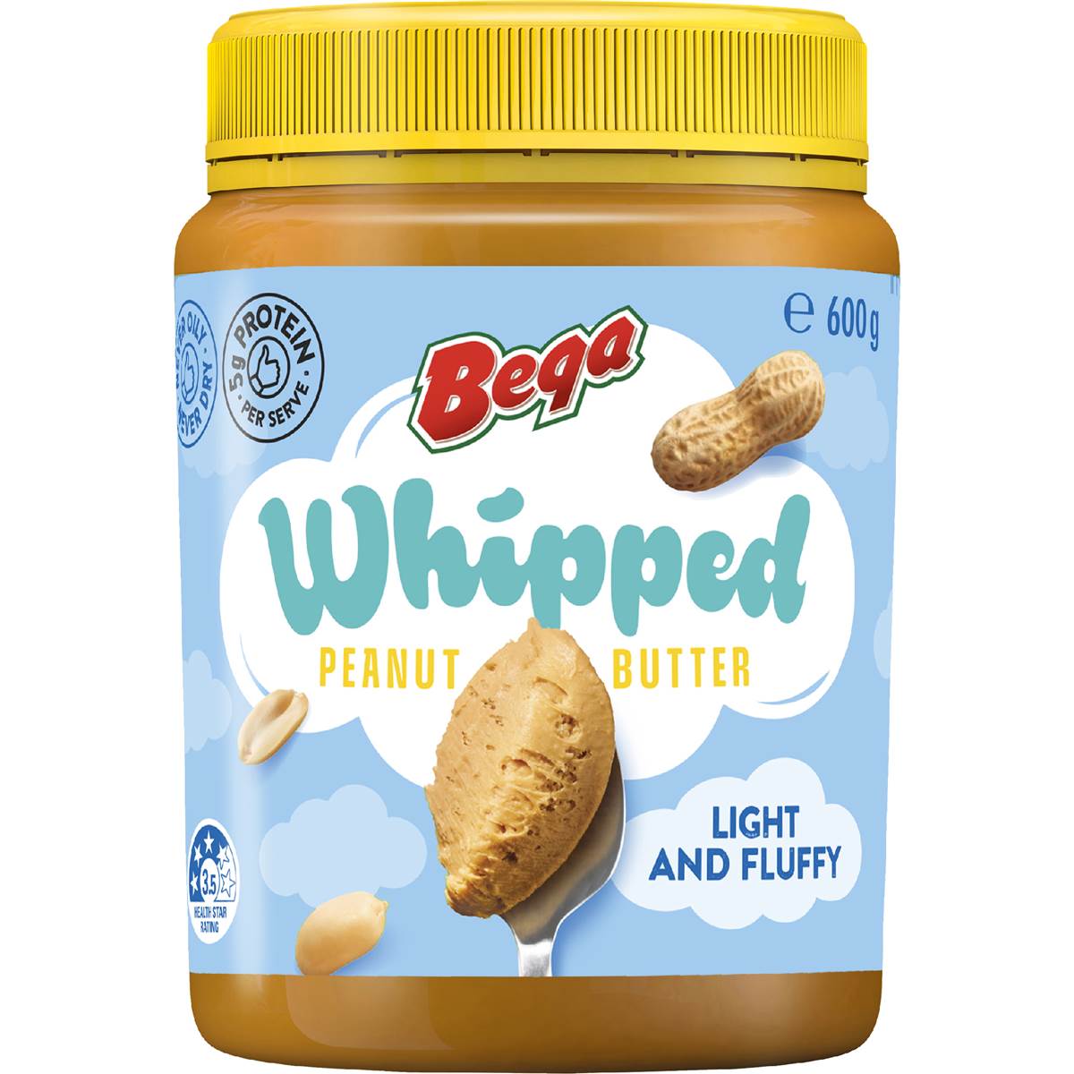 Bega Whipped Peanut Butter 600g