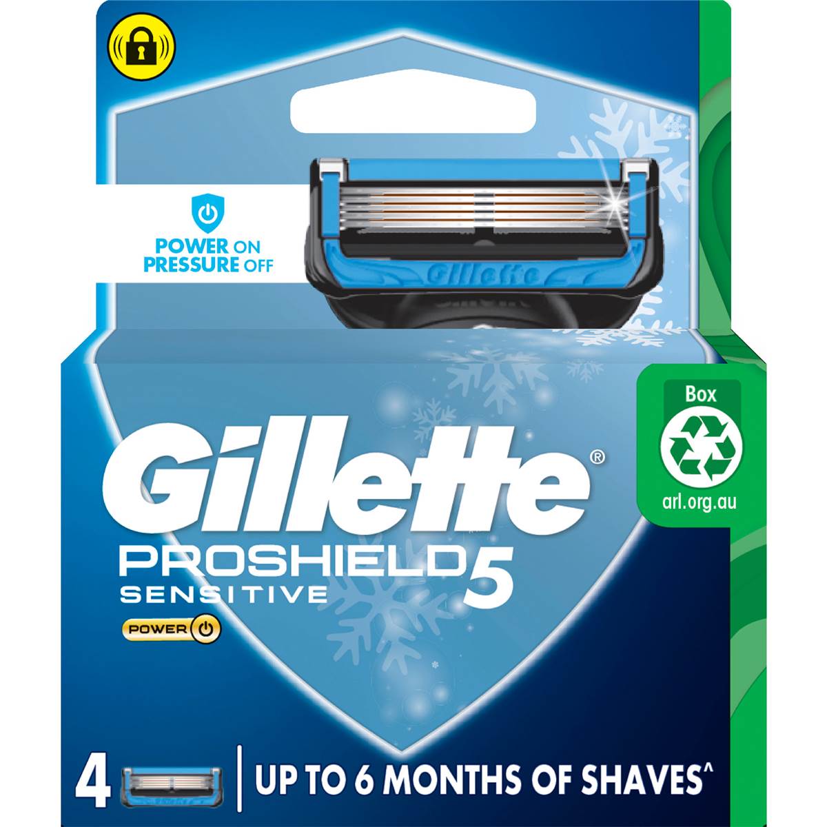 Gillette Proshield5 Power Chill Blade Cartridges 4 pack