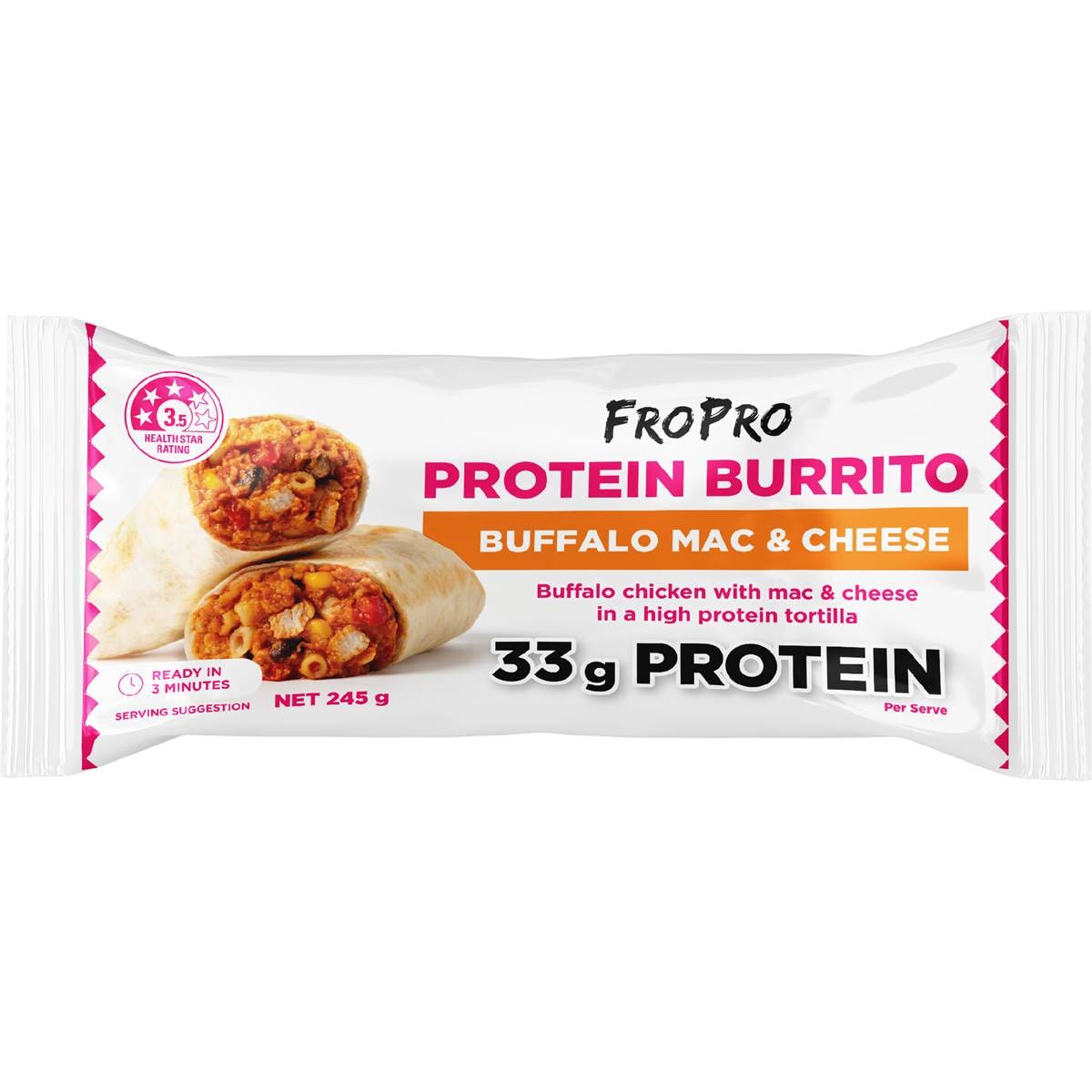 Fropro Protein Burrito Buffalo Mac & Cheese