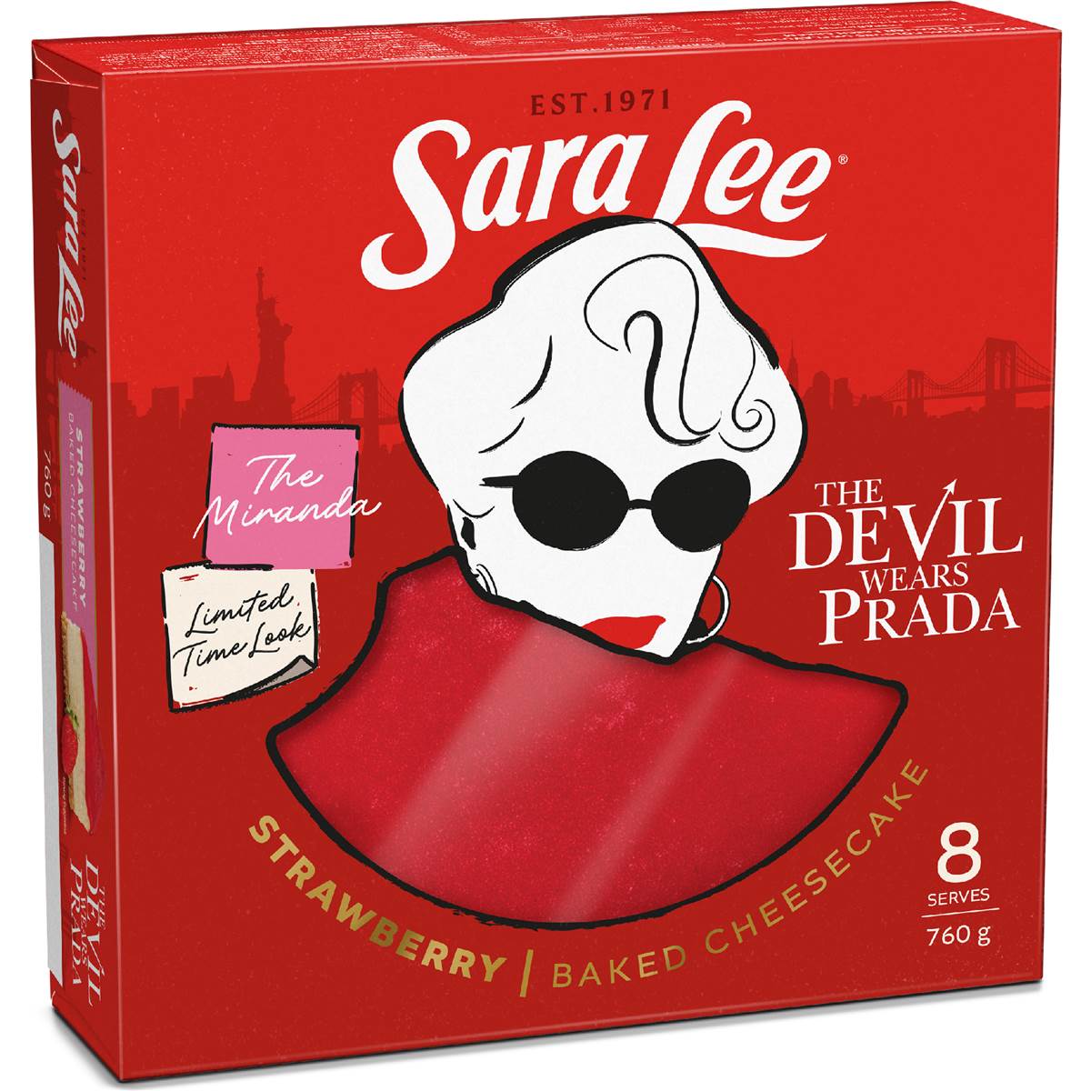 Sara Lee Strawberry Topped Baked Cheesecake 760g