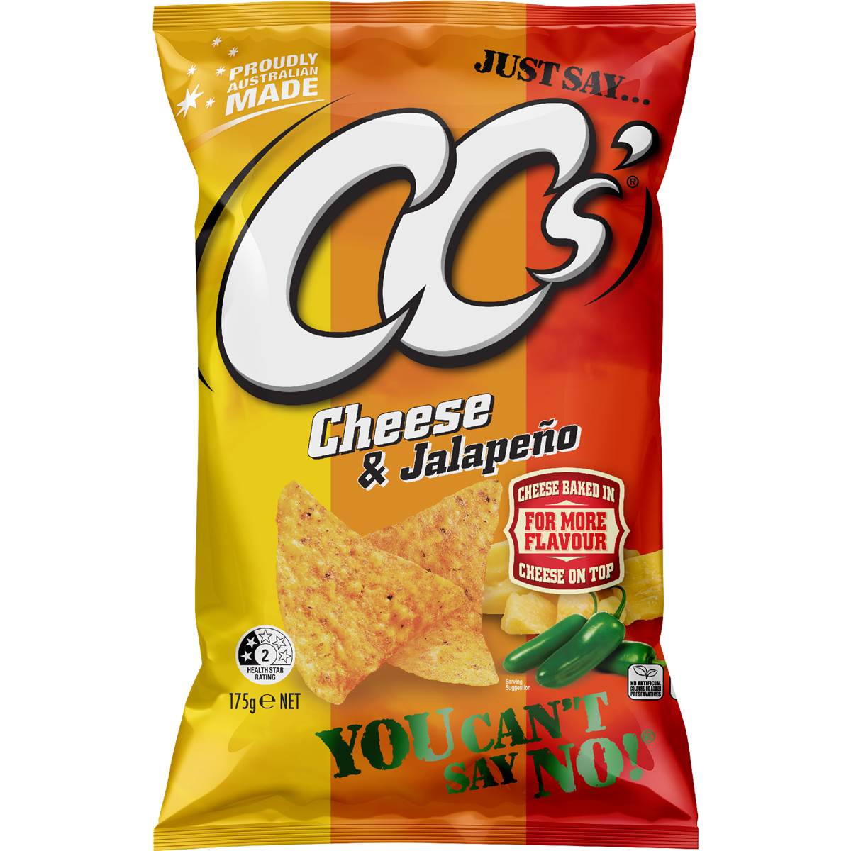 CC's Corn Chips Cheese & Jalapeno 175g