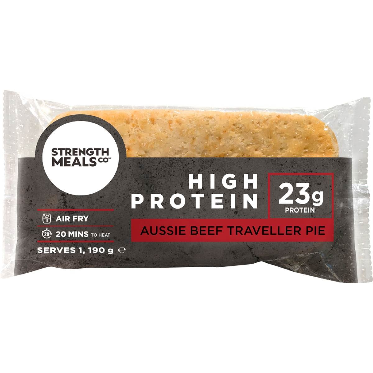 Strength Meals Co High Protein Frozen Beef Traveller Pie 190g