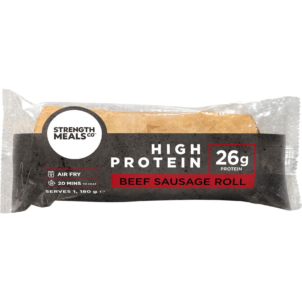 Strength Meals Co High Protein Frozen Beef Sausage Roll 180g