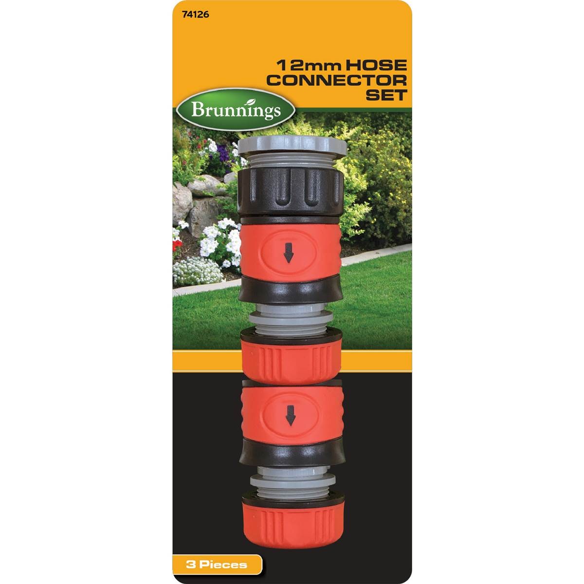 Brunnings Hose Connector Set 12mm 3 pack