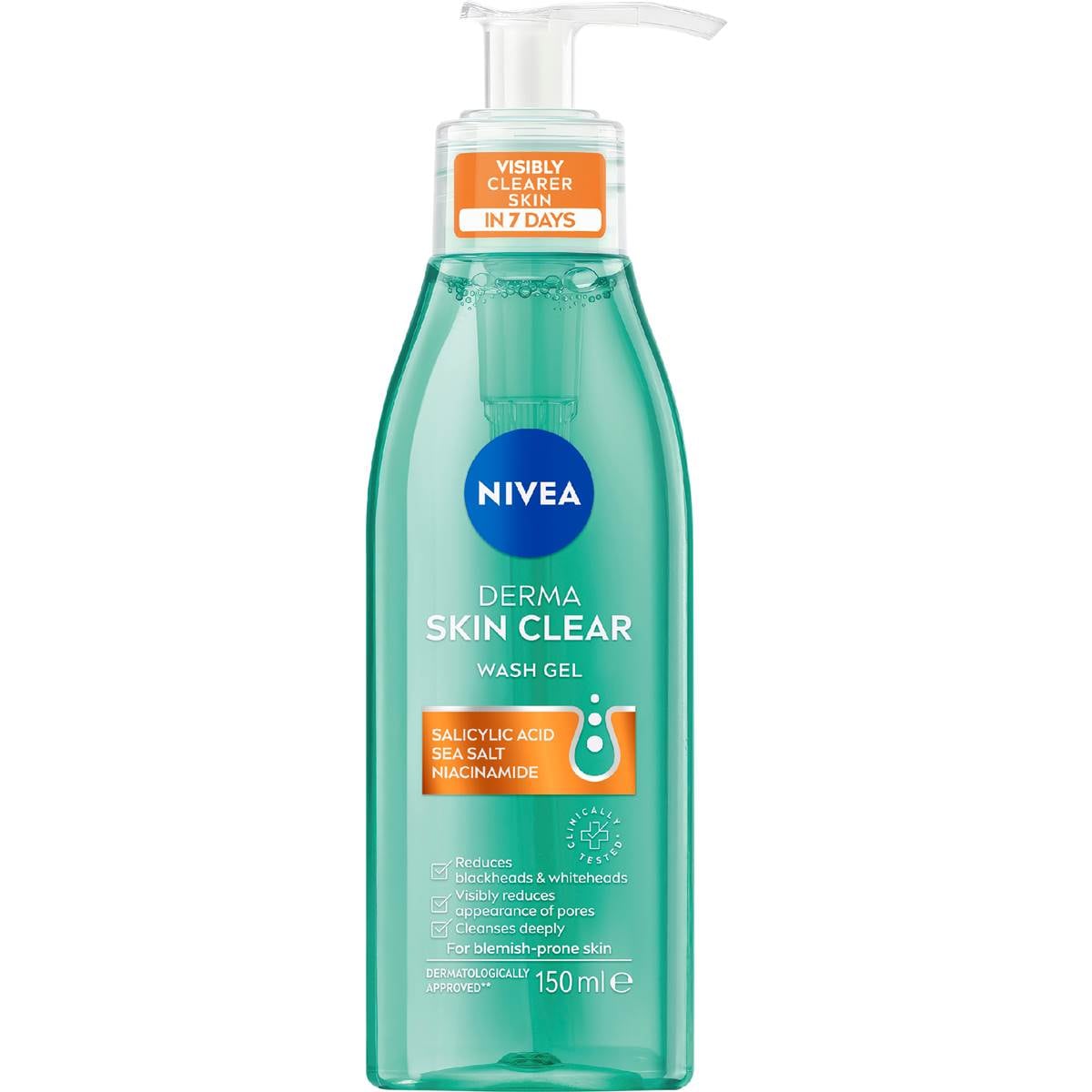 Nivea Derma Skin Clear Wash Gel 150mL
