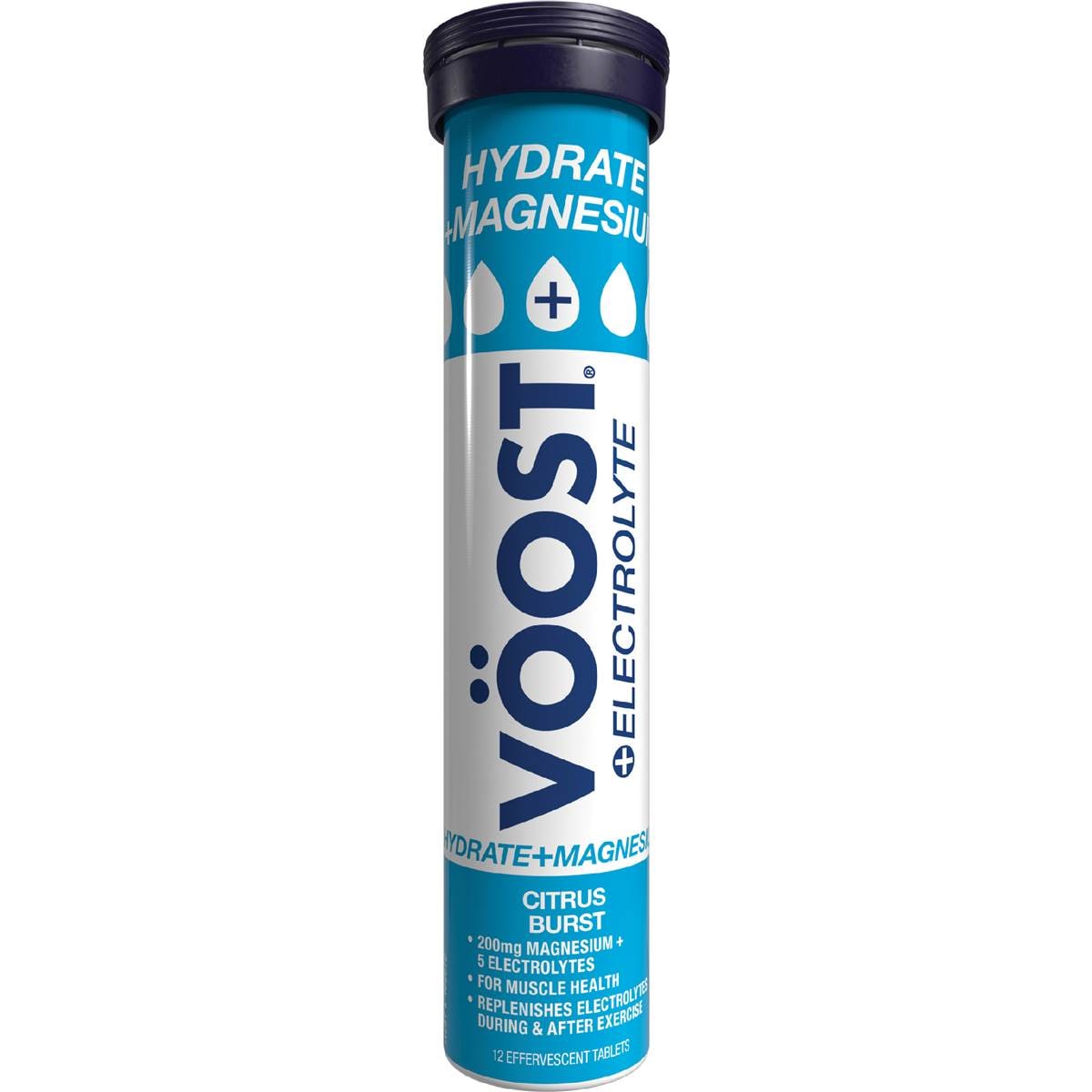 VOOST Hydrate & Magnesium Effervescent Tablets Citrus 12 pack