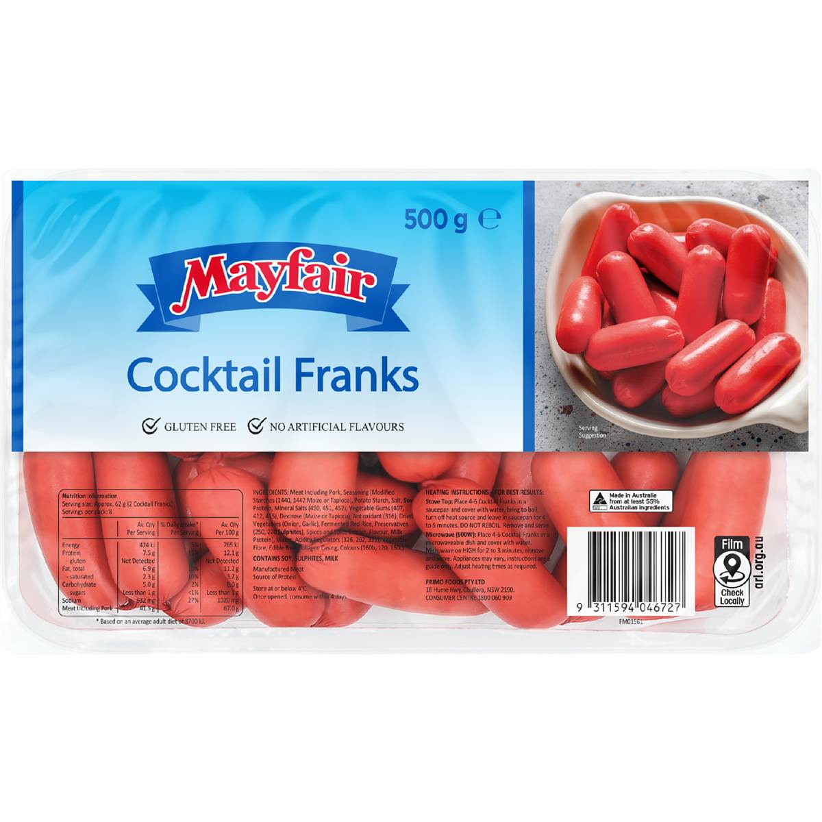 Mayfair Cocktail Frankfurts 500g