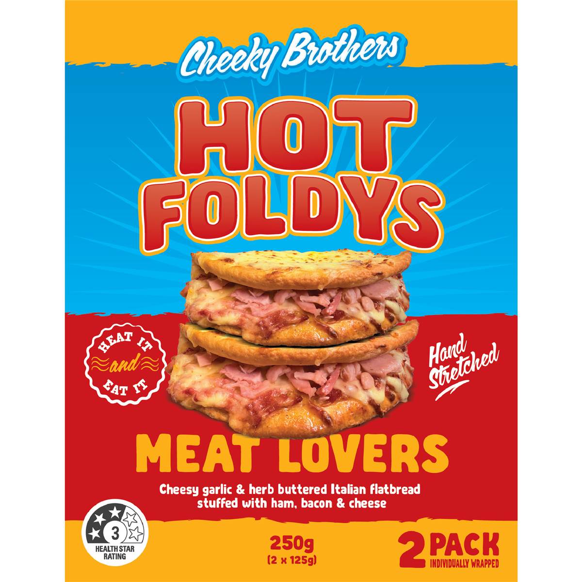 Cheeky Brothers Hot Foldys Meat Lovers 2 pack