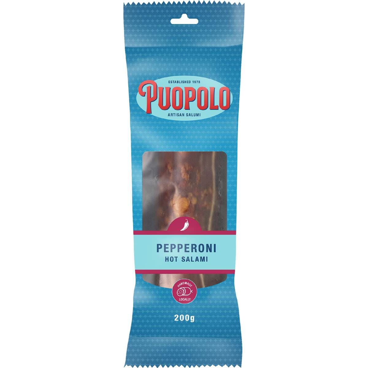 Puopolo Artisan Salumi Pepperoni Hot Salami 200g