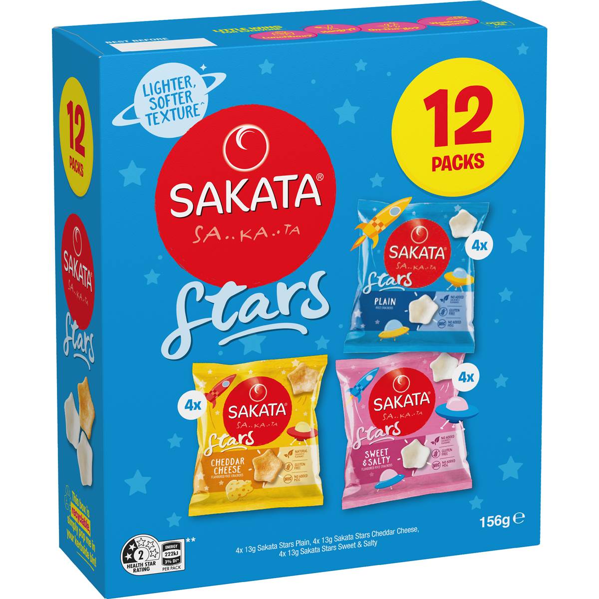 Sakata Stars Rice Crackers 13g x 12 pack