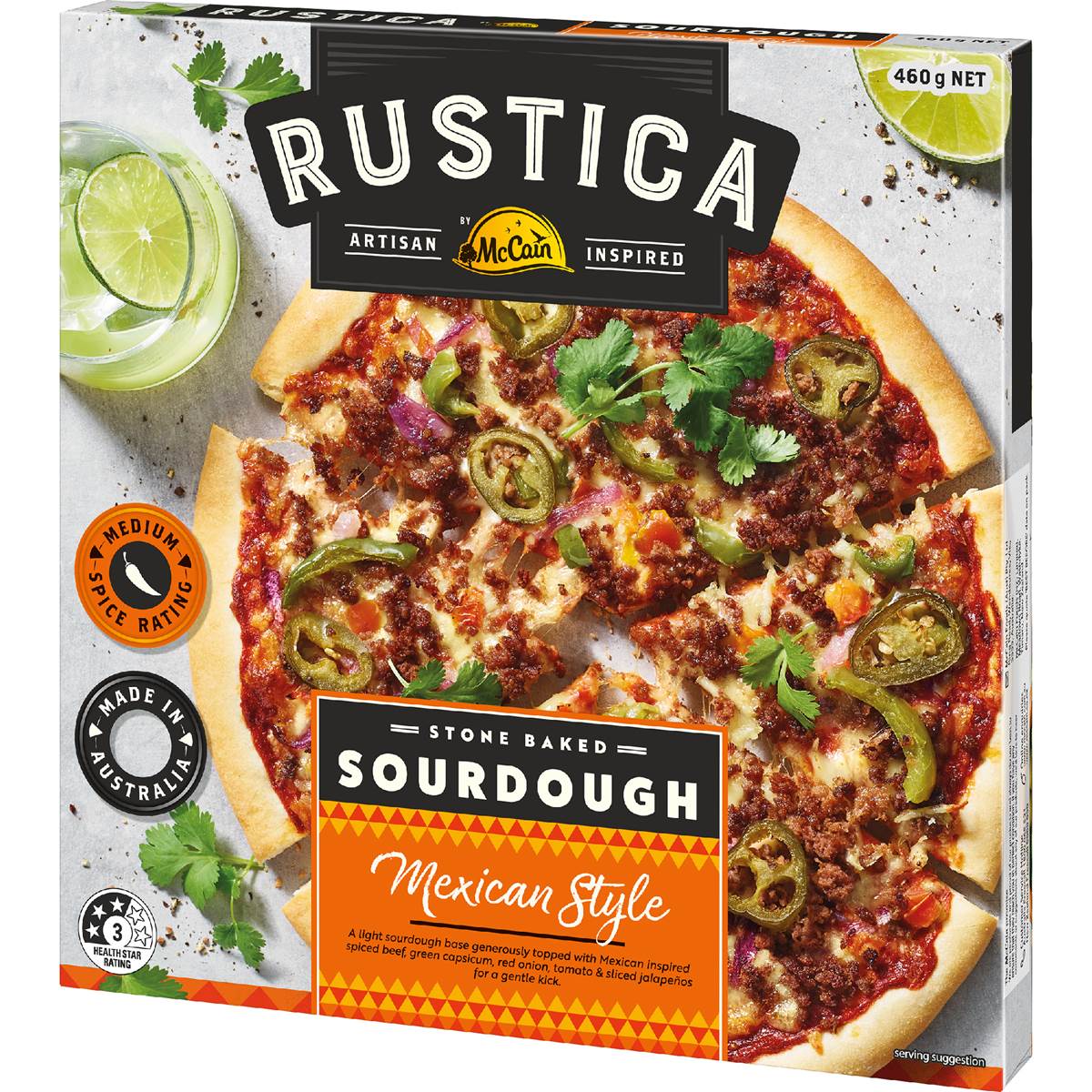 McCain Rustica Sourdough Pizza Mexican 460g