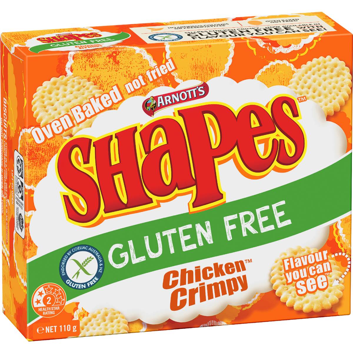 Arnott's Gluten Free Shapes Chicken Crimpy Gluten Free 110g