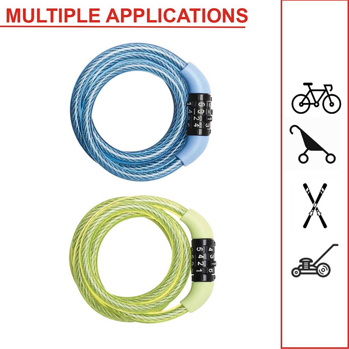 Master Lock 1.2m Combination Cable Lock Woolworths