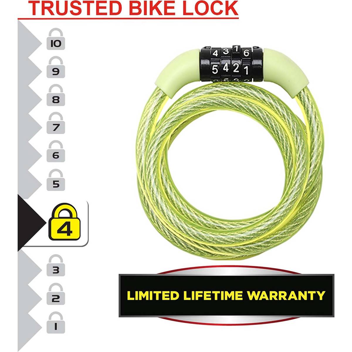 Master Lock 1.2m Combination Cable Lock Woolworths
