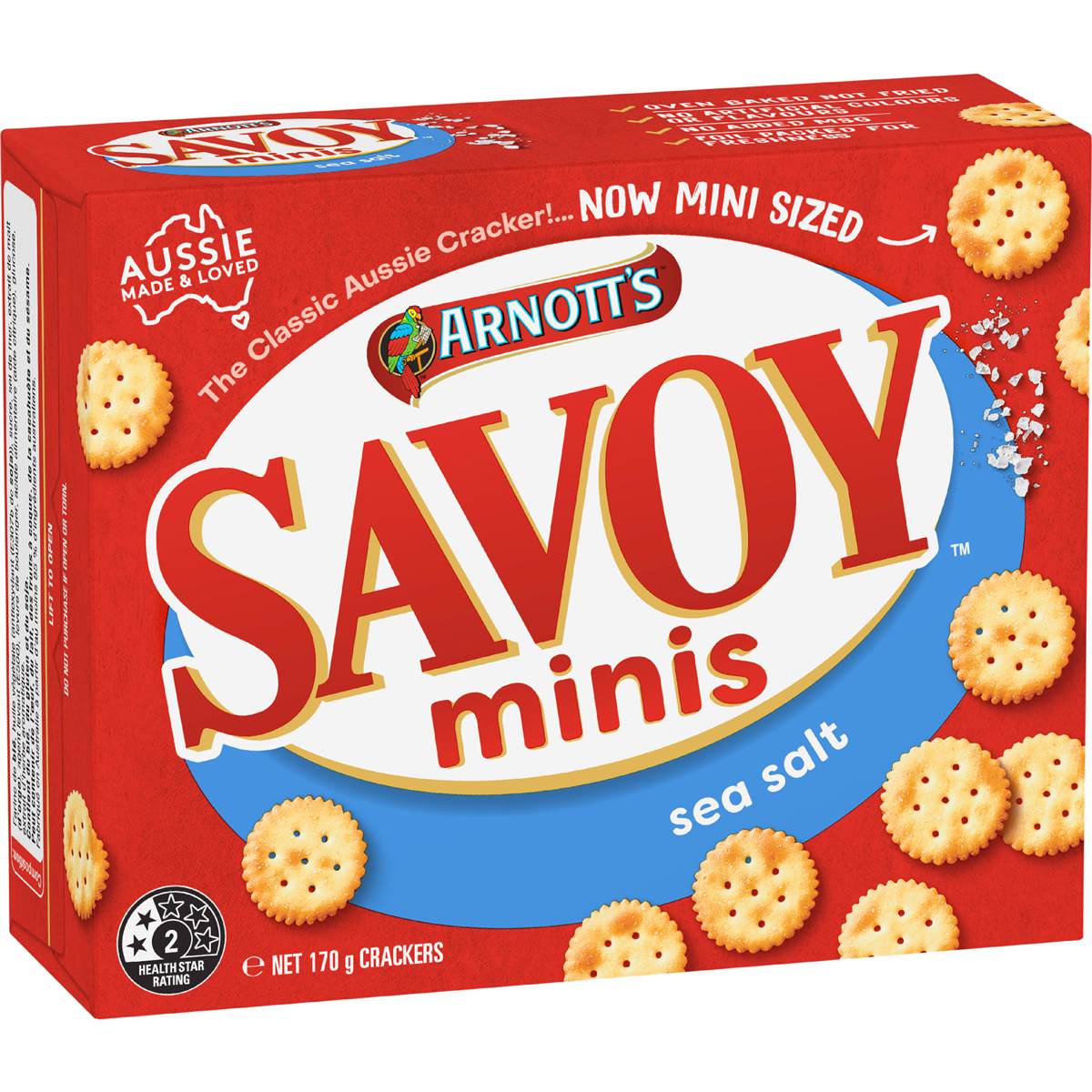 Arnott's Savoy Mini Crackers Sea Salt 170g