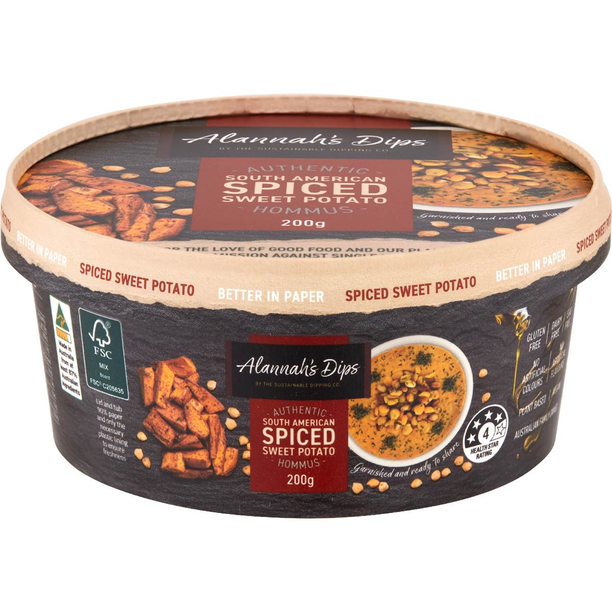 Alannah's Dip South American Spiced Sweet Potato Hommus 200g