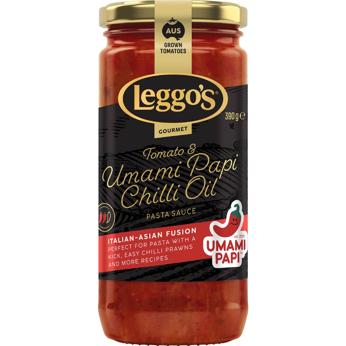 Leggo's Gourmet Tomato & Umami Papi Chilli Oil Pasta Sauce 390g
