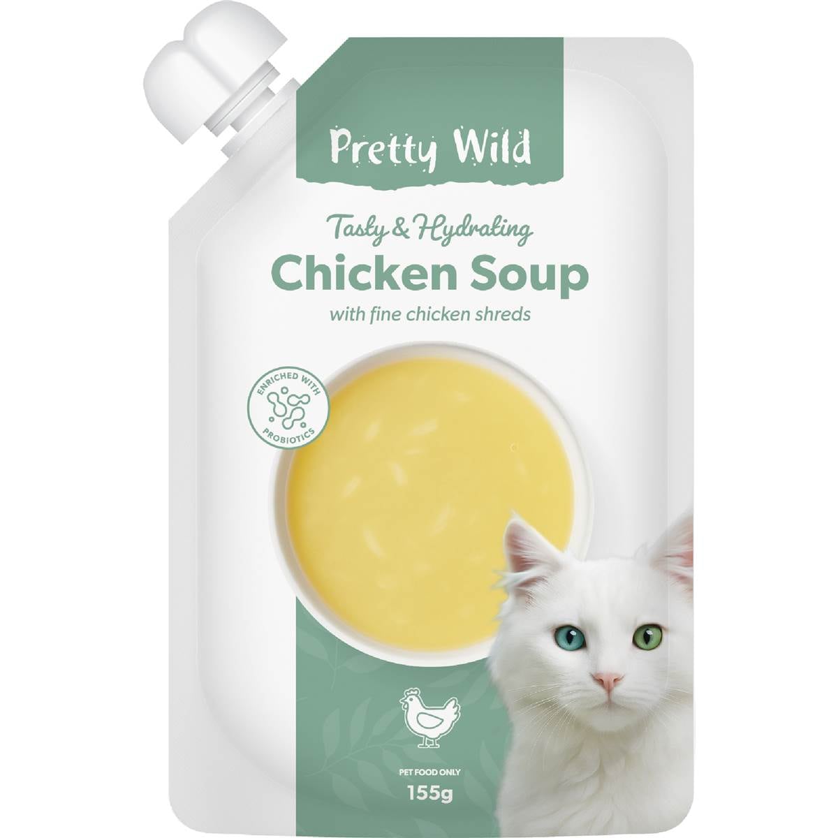 Pretty Wild Pet Food Soup Chicken 155g