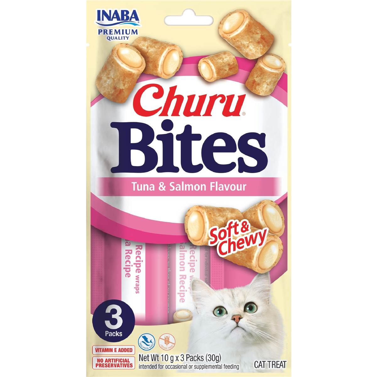 Churu Bites Cat Treats Tuna & Salmon 10g x 3 pack
