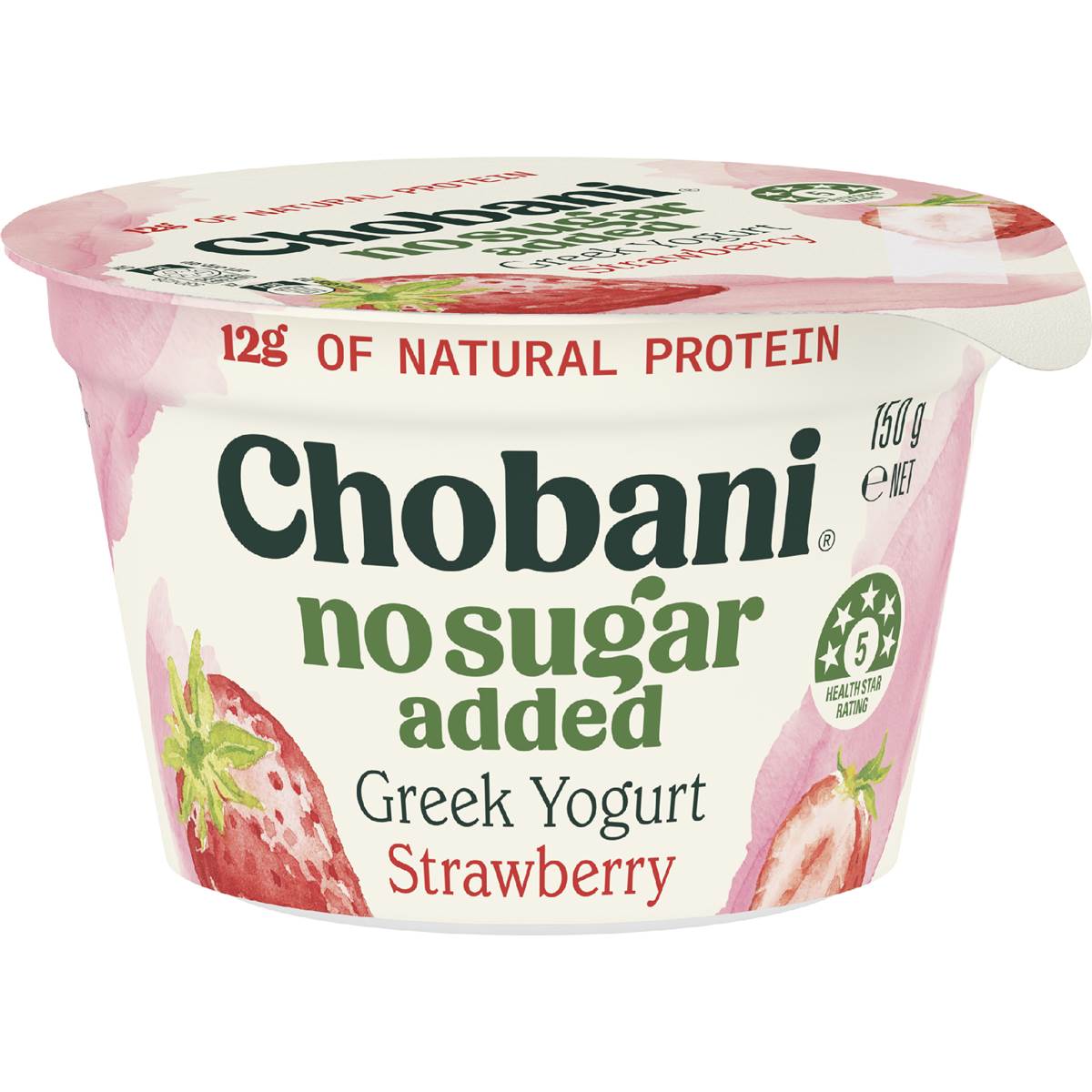 Chobani No Sugar Added Greek Yoghurt Strawberry 150g