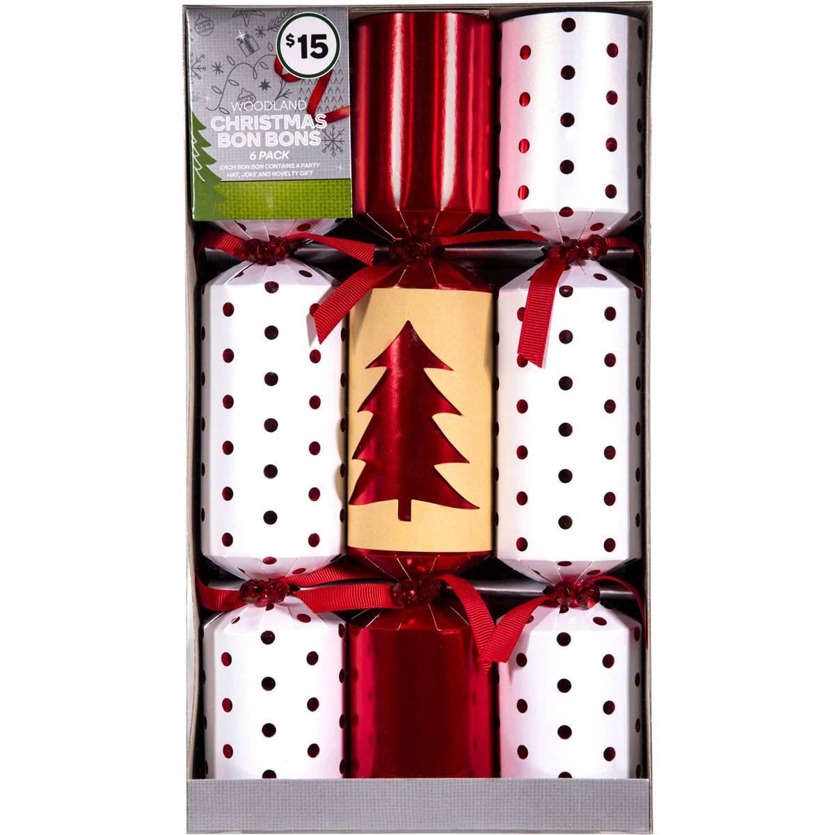 Christmas Bon Bons Woodland 6 Pack Woolworths
