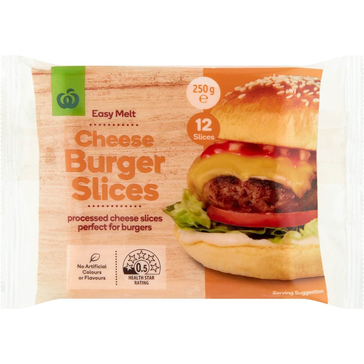 Woolworths Cheese Burger Slices 250g