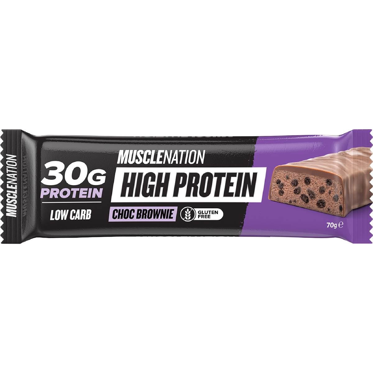 Muscle Nation High Protein Bar Choc Brownie 70g