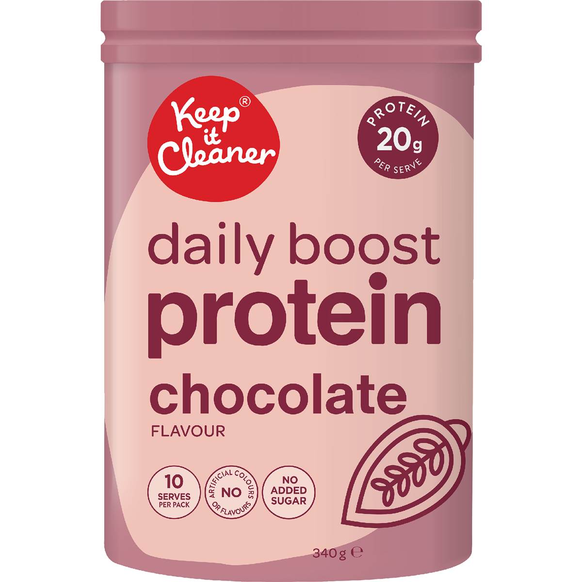 Keep It Cleaner Daily Boost Protein Powder Chocolate 340g