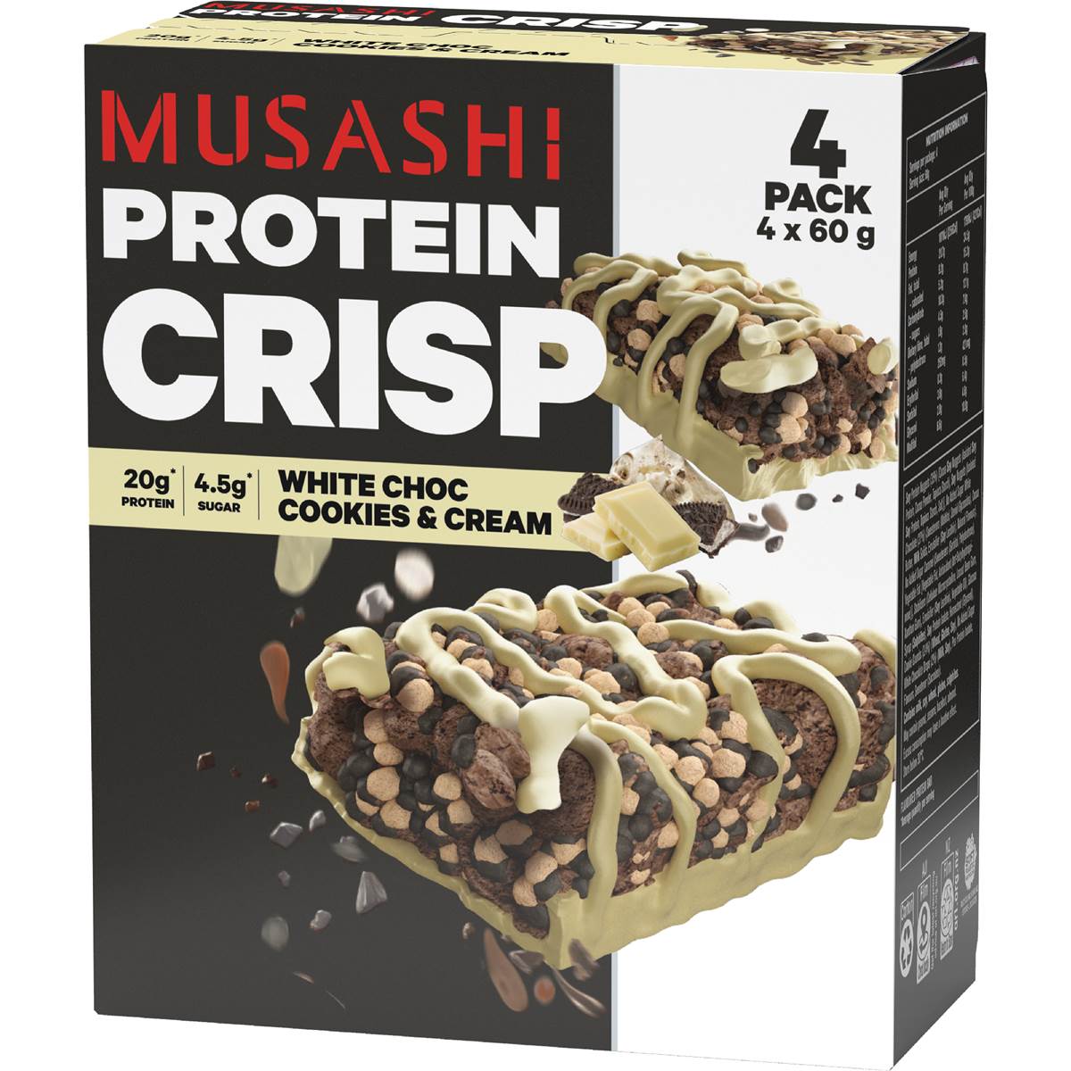 Musashi Protein Crisp Bar Cookies & Cream Bars