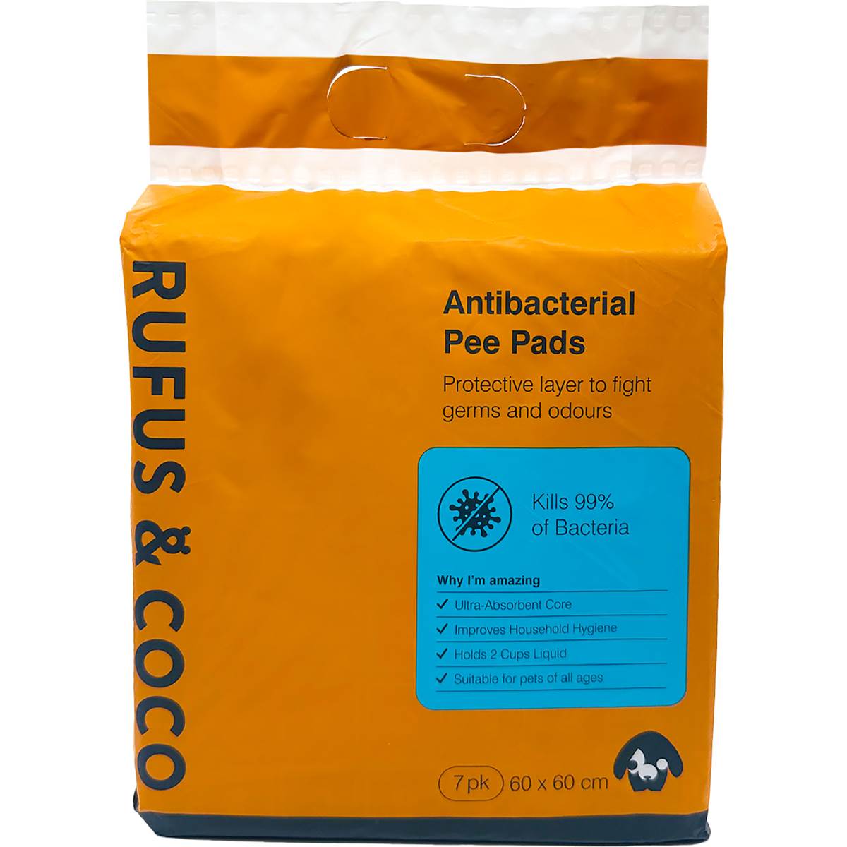 Rufus & Coco Antibacterial Pet Pee Pads 7 pack