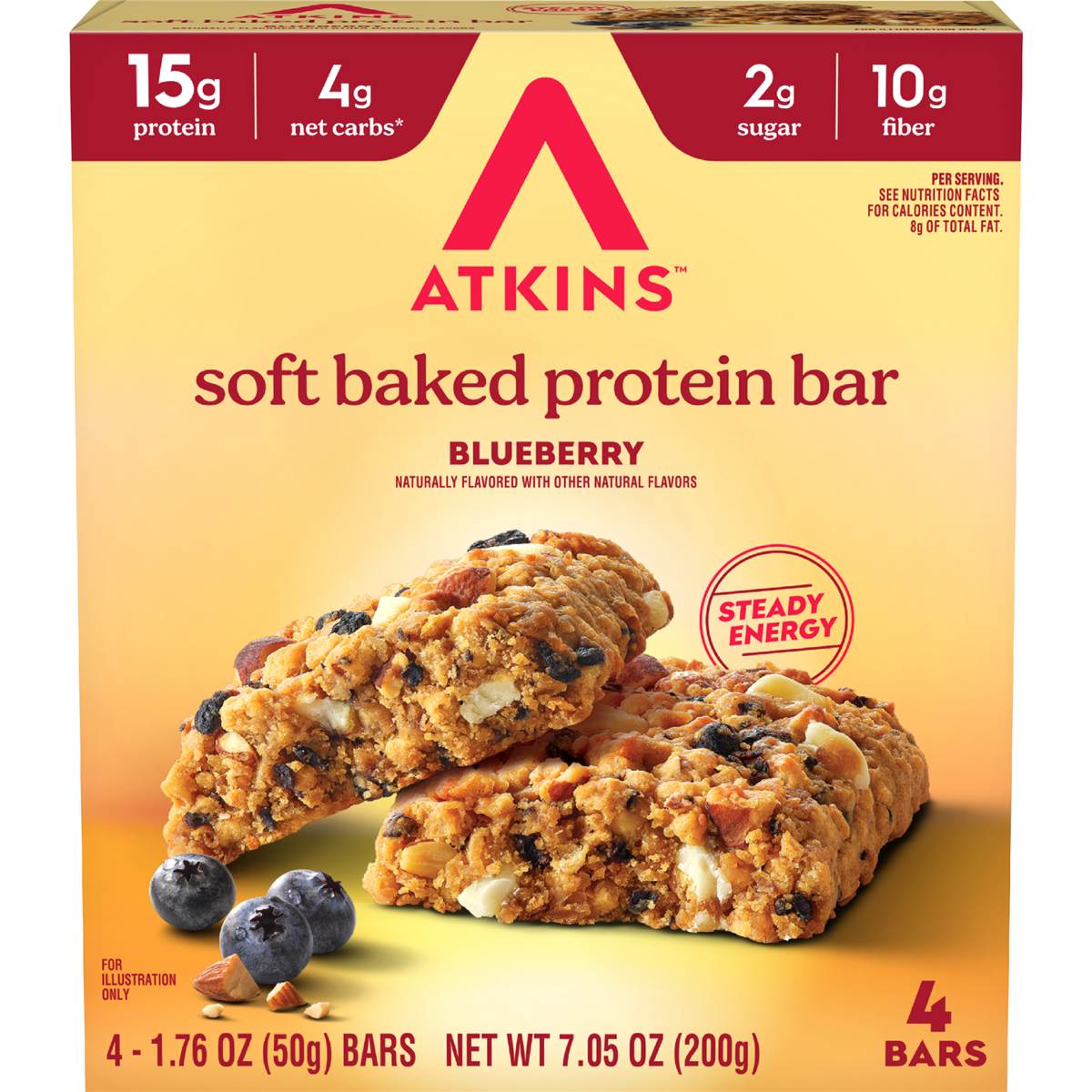 Atkins Soft Baked Protein Bar Blueberry