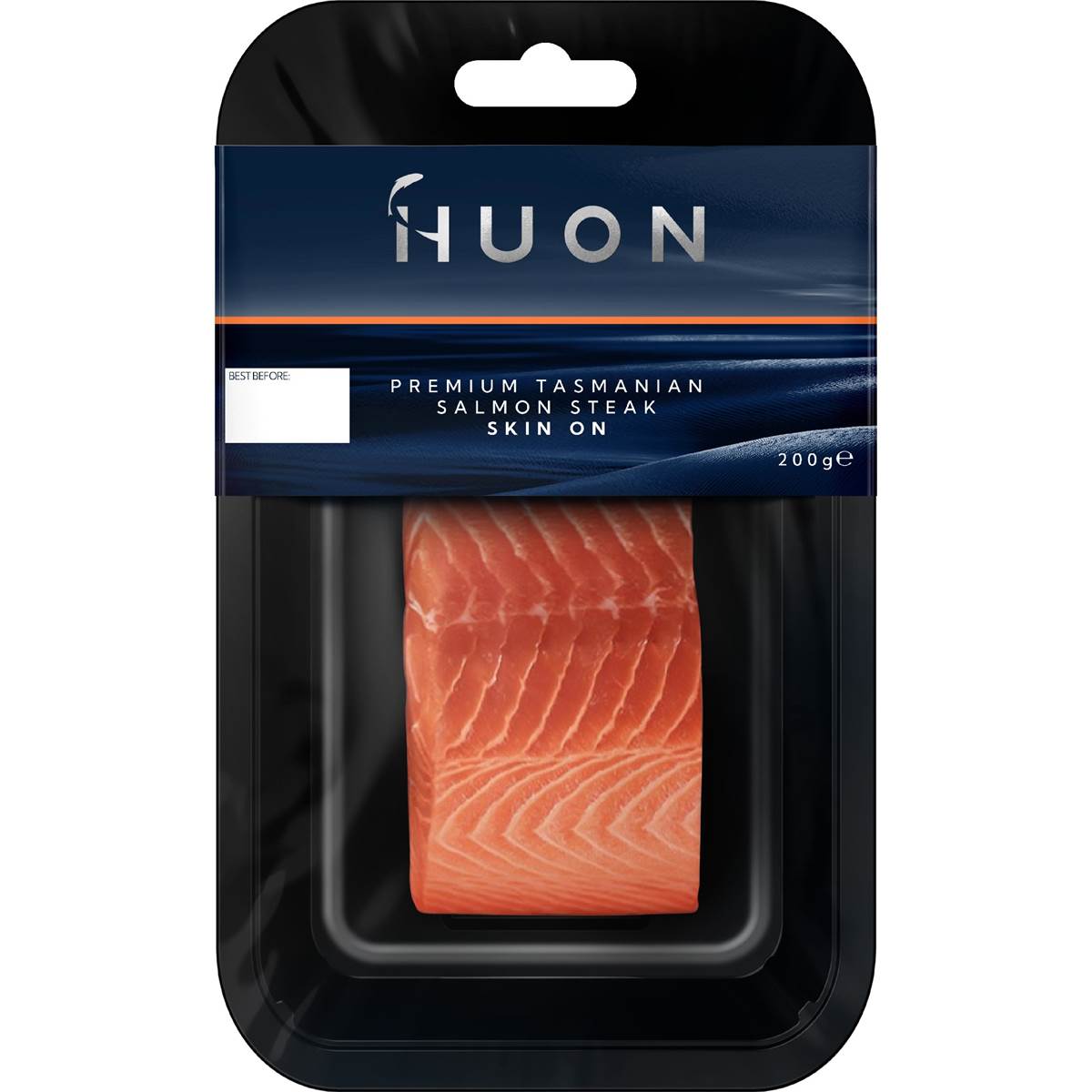 Huon Premium Salmon Steak Skin On 200g