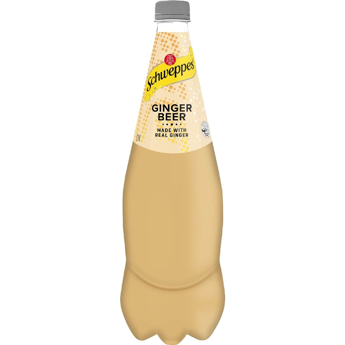 Schweppes Ginger Beer Soft Drink Mixer Bottle 1.1L