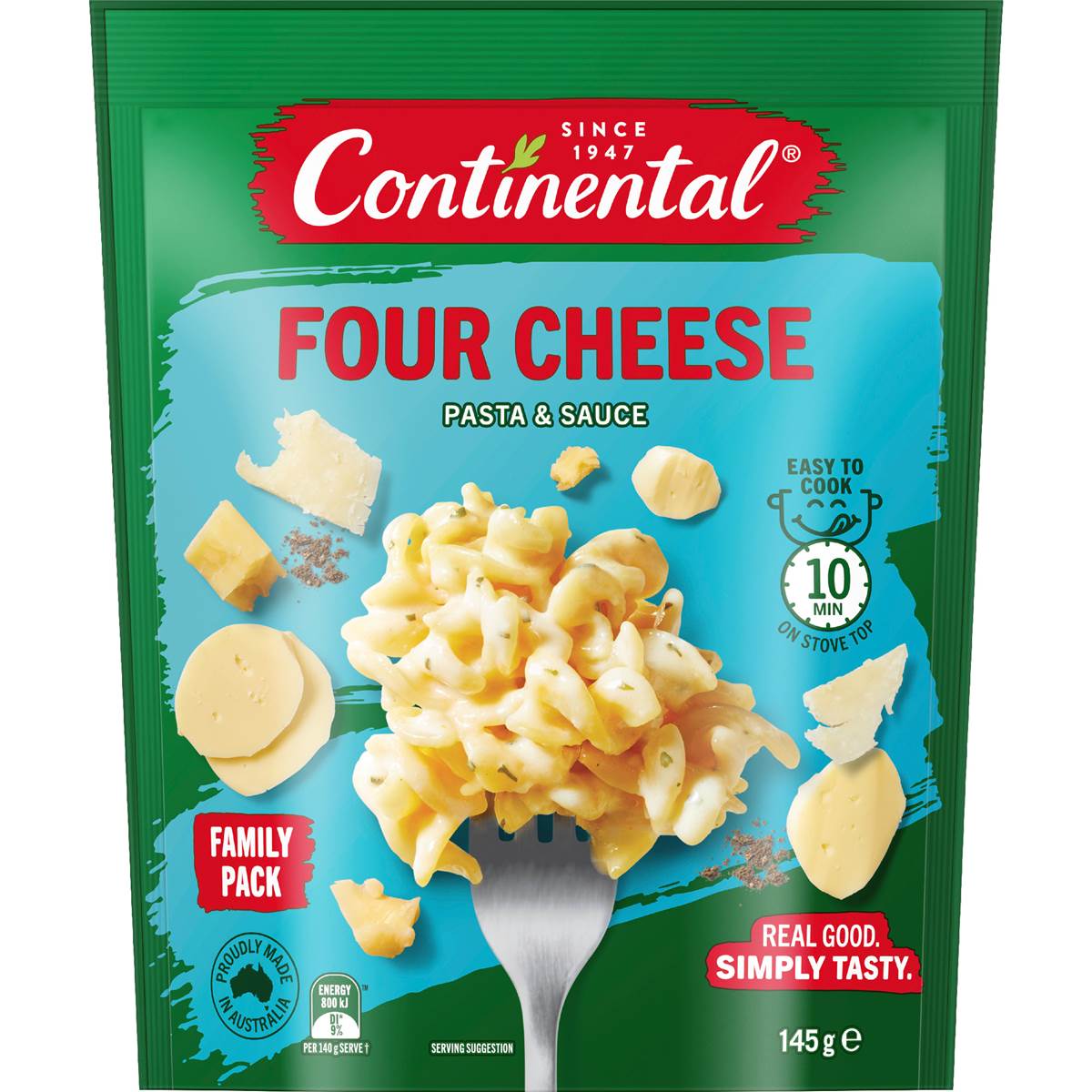 Continental Four Cheese Pasta & Sauce 145g