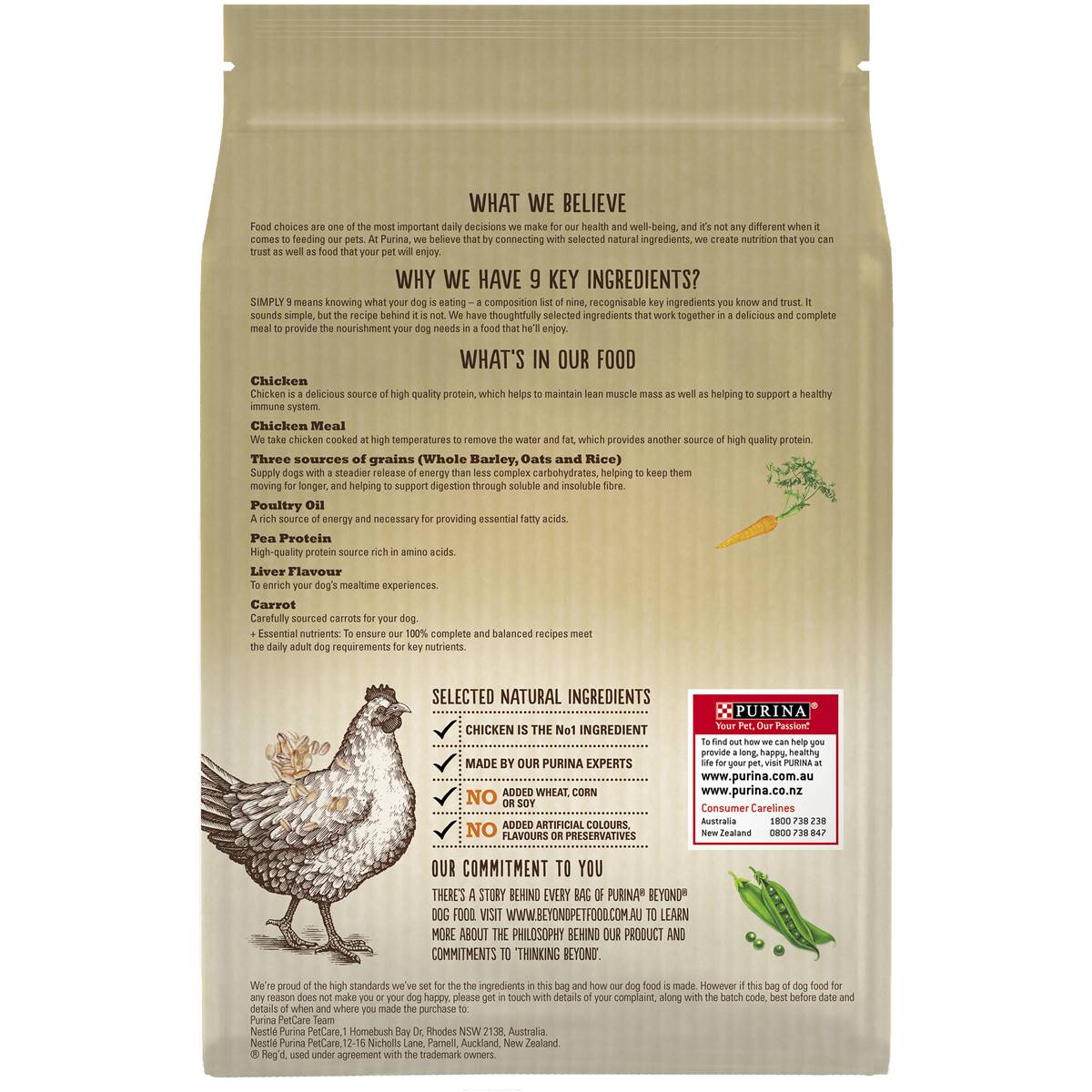 Beyond Simply9 Chicken & Whole Barley Dog Food 2.5kg 