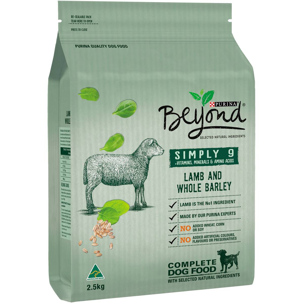 Beyond Simply9 Lamb & Whole Barley Dog Food 2.5kg | Woolworths