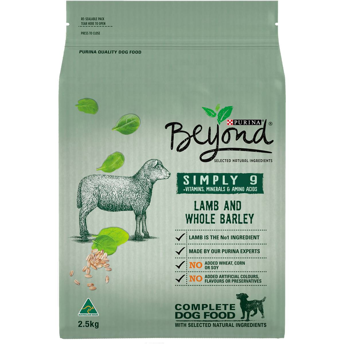 Beyond Simply9 Lamb & Whole Barley Dog Food 2.5kg | Woolworths