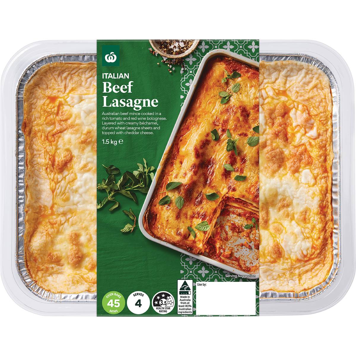 Woolworths Beef Lasagne 1.5kg