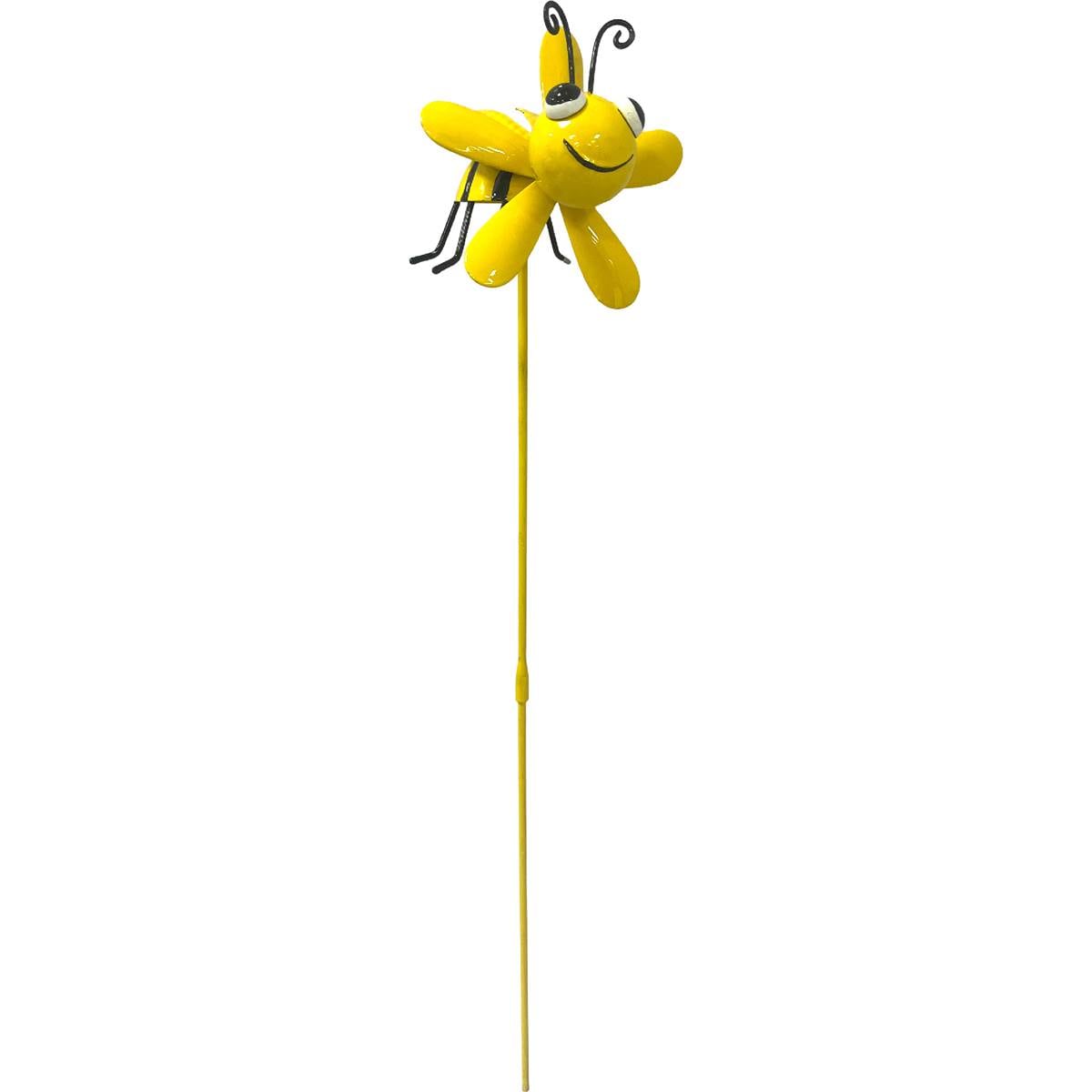 Mirabella Metal Spinning Garden Stake Bee each