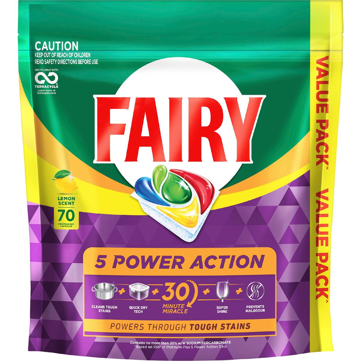 Fairy All-In-1 Dishwasher Tablets Bulk, 70 Tablets, Original, Effective Even On Dried-On Grease On - View #9