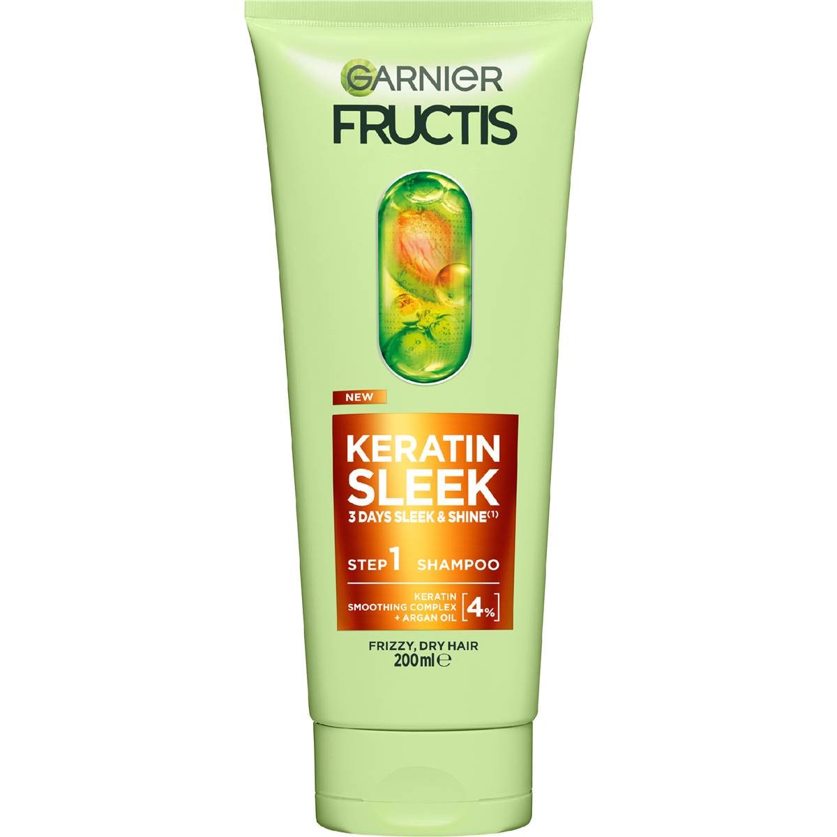 Garnier Fructis Keratin Sleek Shampoo 200mL