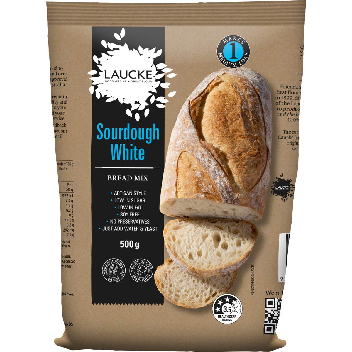 Laucke Sourdough White Bread Mix 500g
