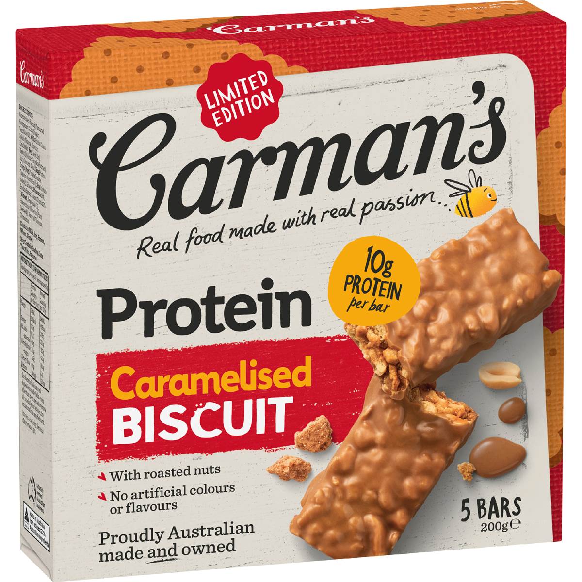 Carman's Protein Caramelised Biscuit Bars 5 pack