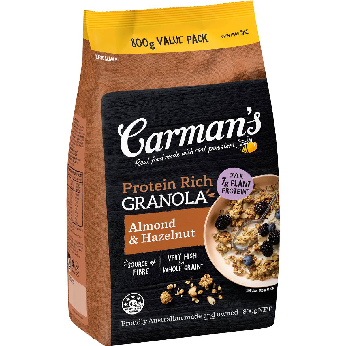 Carman's Protein Rich Granola Almond & Hazelnut 800g