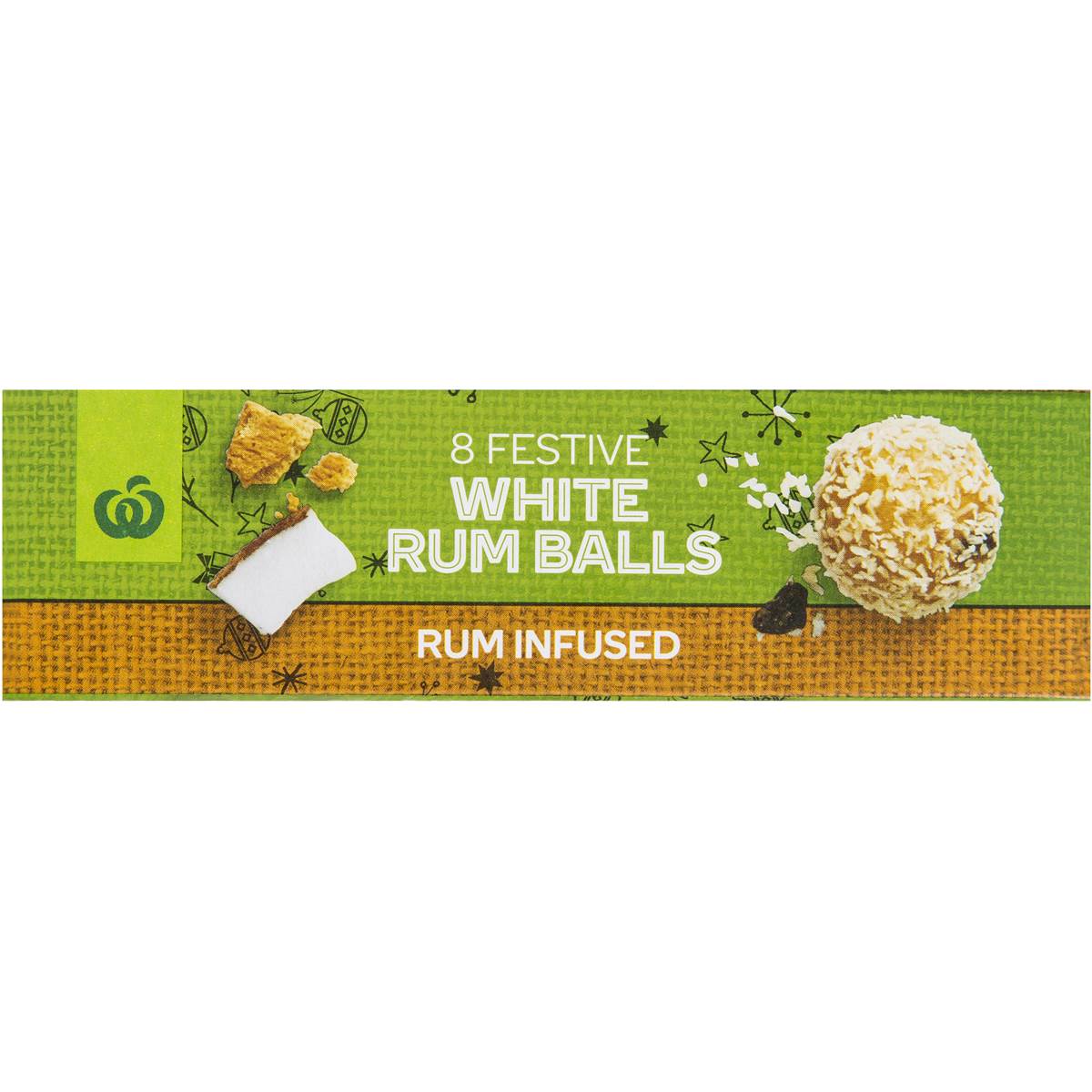 Woolworths White Rum Balls Gluten Free 8pk Woolworths