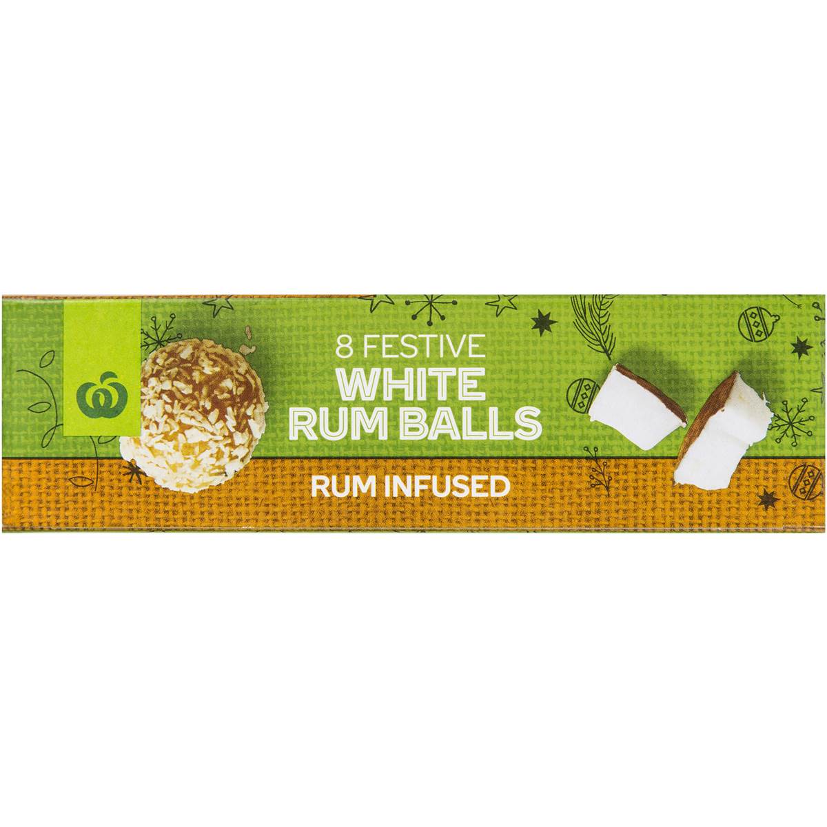 Woolworths White Rum Balls Gluten Free 8pk Woolworths