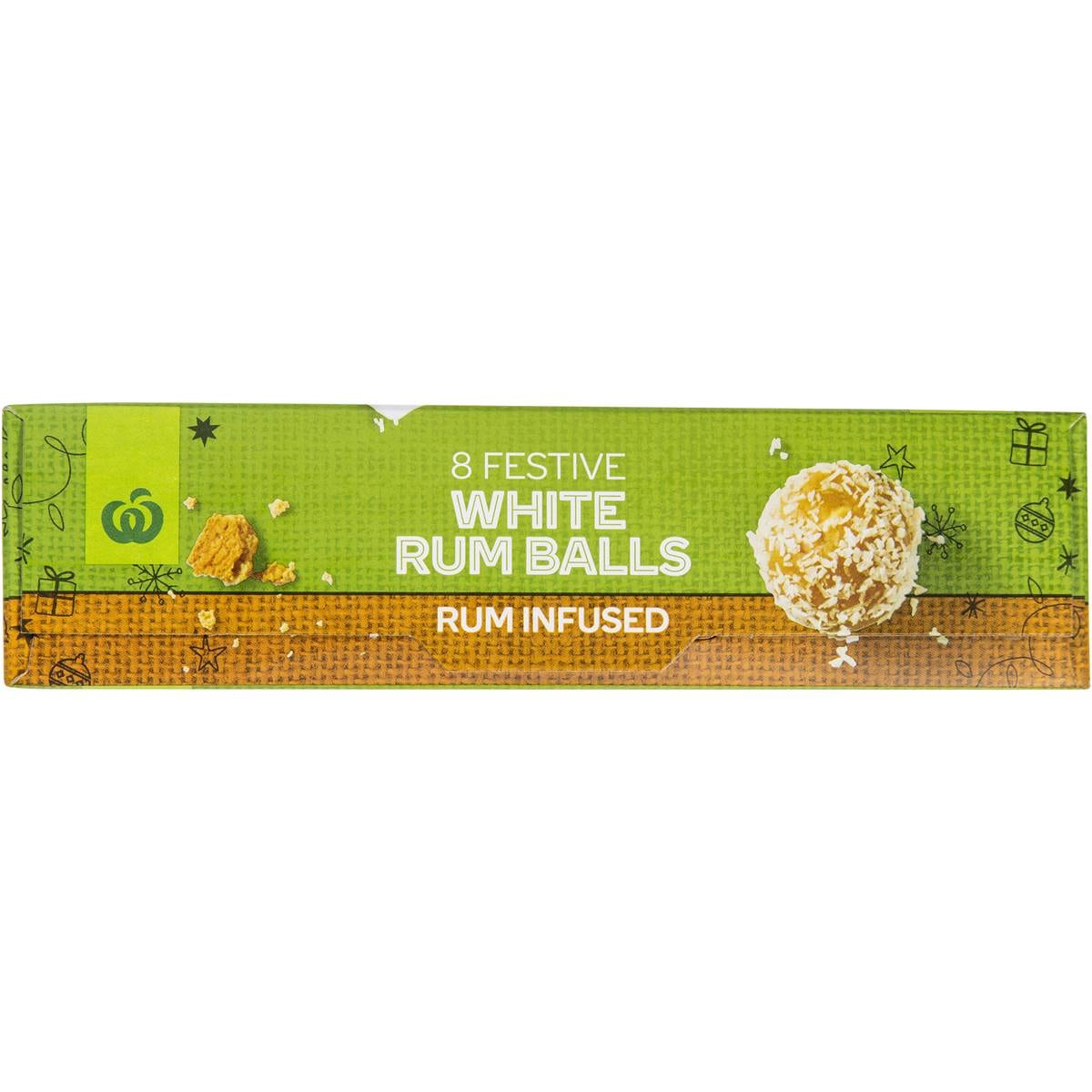 Woolworths White Rum Balls Gluten Free 8pk Woolworths