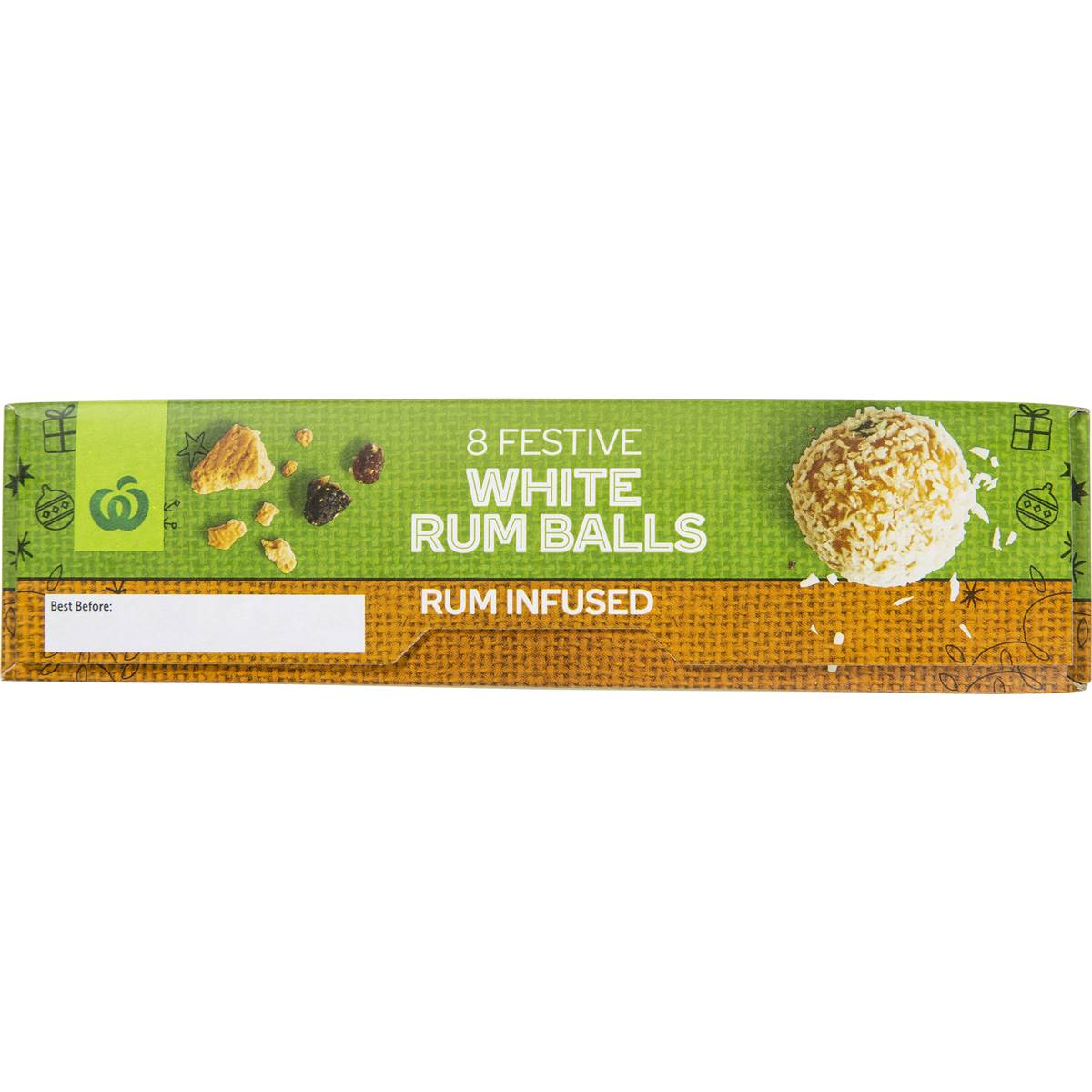 Woolworths White Rum Balls Gluten Free 8pk Woolworths