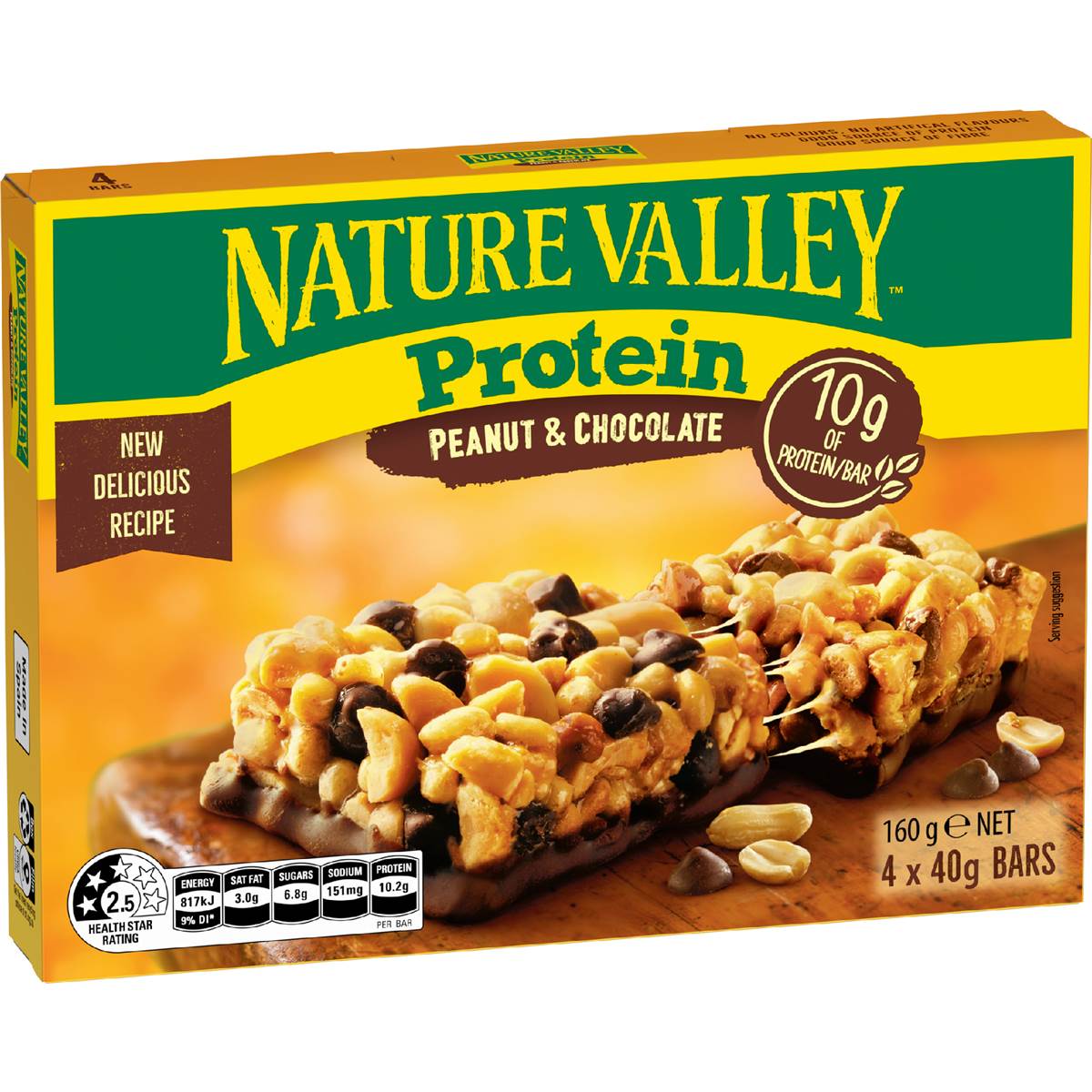 Nature Valley Protein Bars Peanut & Chocolate 160g 4 pack