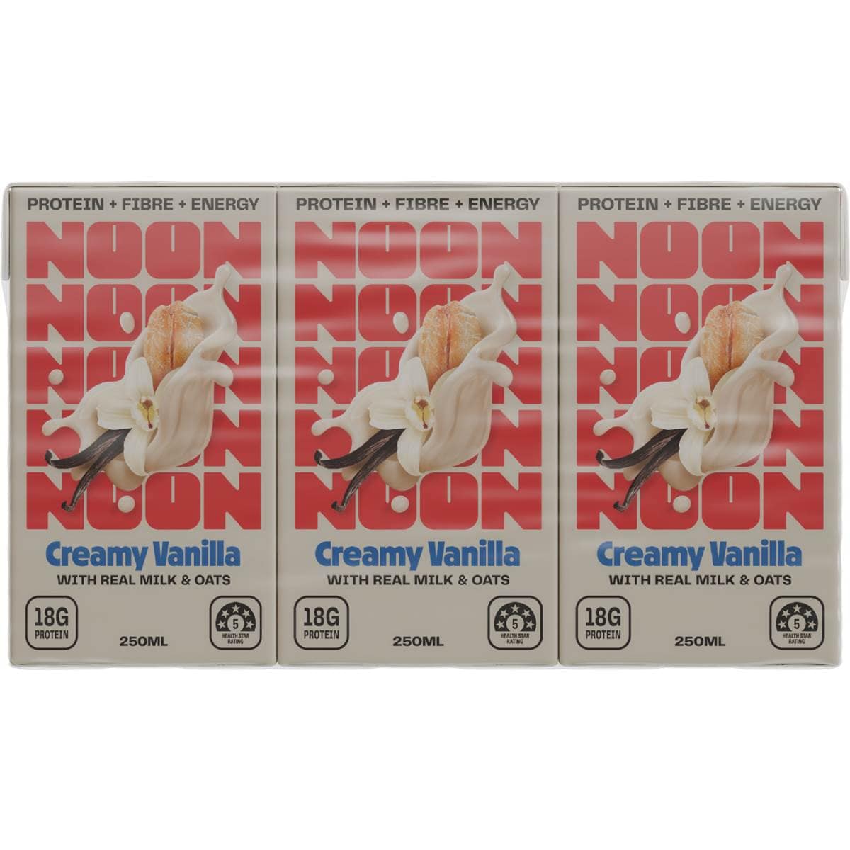 Noon Liquid Breakfast Creamy Vanilla 250mL x 3 pack